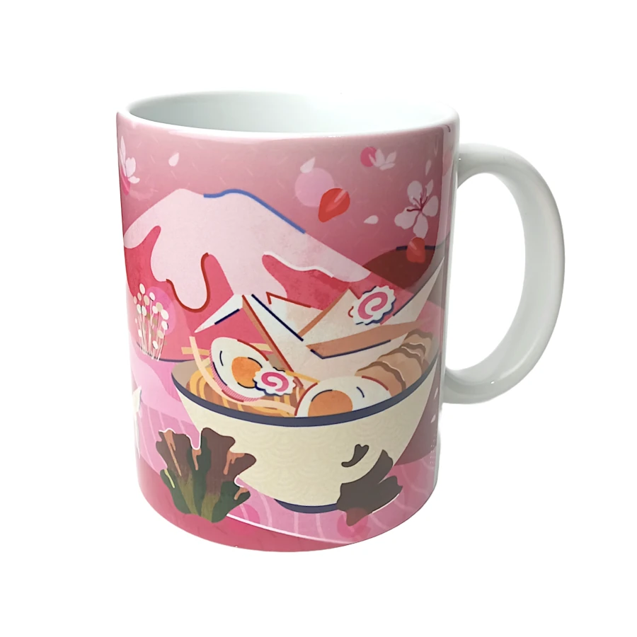 Kubek dla wośp motyw japoński.