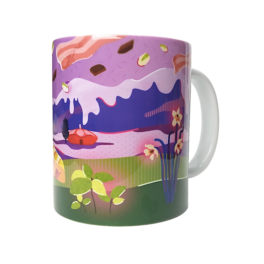 Kubek z nadrukiem na aukcje Aleksandra Matecka.