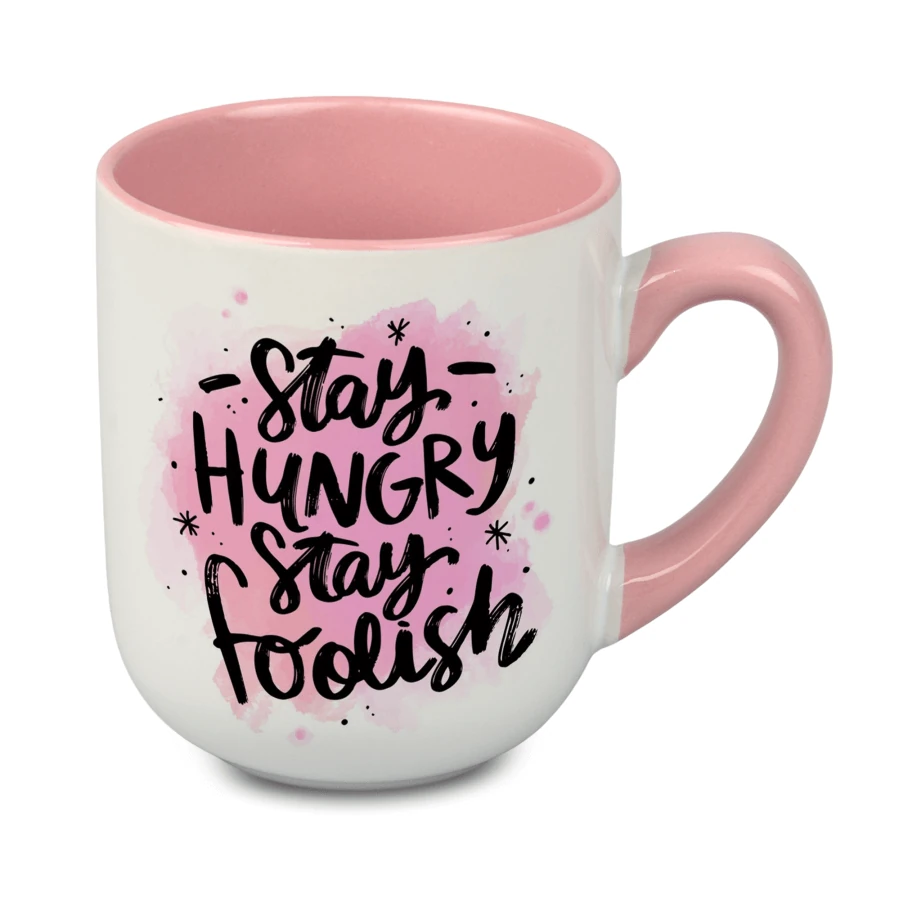 Kubki coffee różowe z nadrukiem realizacja.