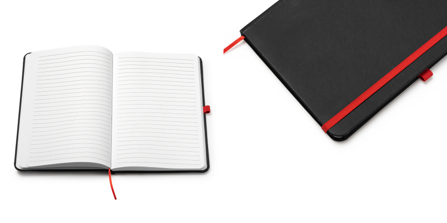 Piana - notatnik twardy z nadrukiem czarny PU.