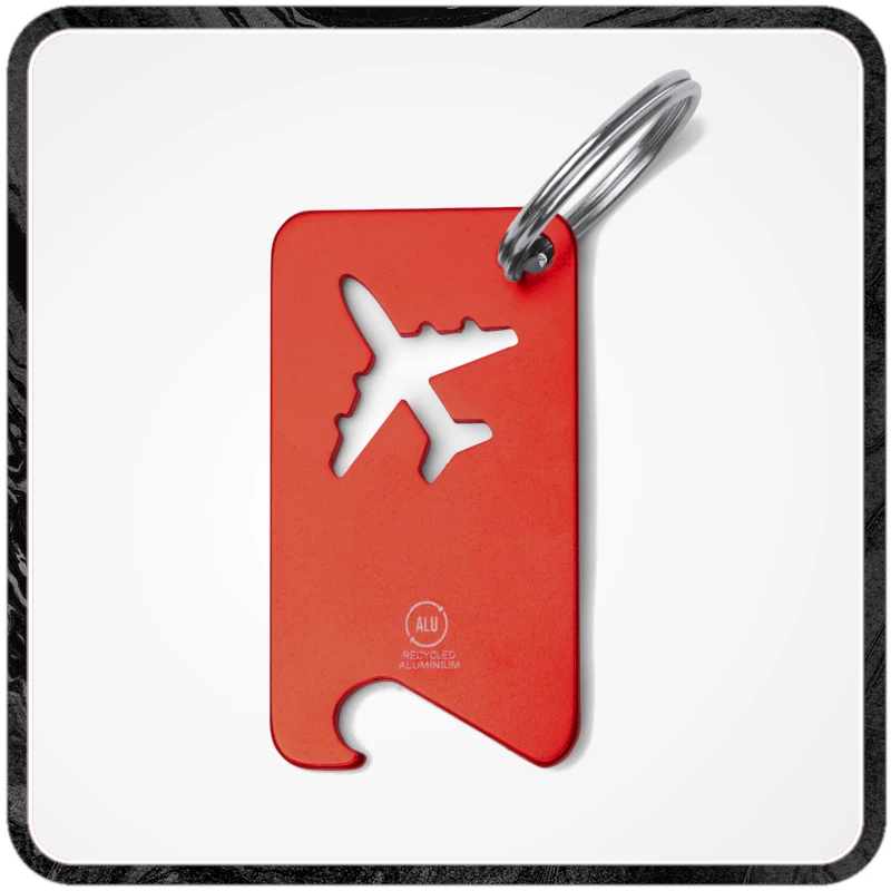 Flapik - brelok z grawerem samolot.